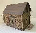 O/ON3/ON30 Scale Small Warehouse By Rich White Models Hydrocal Walls/step Only. Fixed Price $34.25.