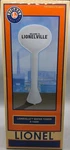 O/O-27 Scale 13" White Welcome Lionelville Modern Water Tower 6-14220. Fixed Price $50.00.