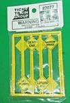 Tichy Train Group Scale #2077 Written Warning Signs, 8 - Details Below. Fixed Price $6.25.