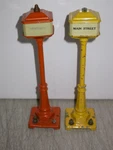 Prewar Lionel #57 Orange And Yellow Cast Iron Main Broadway Lamp Post Light. Fixed Price $30.00.