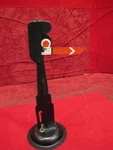 Clean Vintage Marx Gauge Manual Pressed Steel Black Semaphore Red Arm. Fixed Price $6.50.