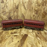 Antique Prewar Marx 245 Bogota & 246 Montclair Passenger Cars Red O-gauge *. Fixed Price $29.99.