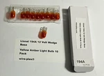 Lionel 194A 12 Volt Wedge Base Yellow Amber Light Bulb (10). Fixed Price $9.99.