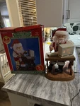 Telco Motionette Santa Line Animated Christmas Figure Cat W/box Works 1997. Fixed Price $88.85.