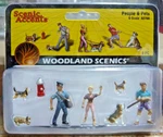 Scale Figures Dogs People & Pets Woodland Scenics # 2768(E). Fixed Price $26.05.