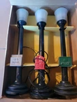 Louis Marx & Co. Lighted Boulevard Lamp Post Set W/ Box No. 073/3. Fixed Price $45.00.
