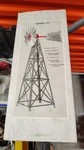 Vintage Galvanized Aluminum Windmill Karedon Model Railroad New Box. Fixed Price $29.99.