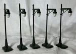 Mth 1/2 Inch Die Cast Street Light Green Lamp Post #30-1032 Working Lot Of (6). Fixed Price $24.99.