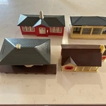 4- O/s Scale Plasticville Buildings School House,station, Hardware And. Fixed Price $25.00.