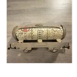 Marx Gauge American Oil Tank Car No. 553 Tin Three-rail Analog Silver/red. Fixed Price $10.00.