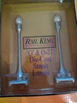 Mth Railking 30-1078 No 580-1 Silver Street Lamp 2 Piece Set New Box. Fixed Price $24.95.