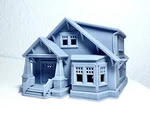 Scale Craftsman Style House - 1:87 For Diorama Modeling Kit. Fixed Price $56.71.