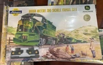 1/87 Athearn John Deere Ho Scale Train Set 50' Flat Car With 9620 Tractors. Fixed Price $300.00.