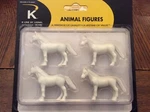 K-line Lionel Animal Circus Horses Figures 6-21611 White Unpainted Scale Nip. Fixed Price $16.00.