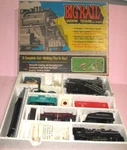 Marx 51350 Big Rail Work Train Set W/1666 Smoking Loco+cars+track+box Tested. Fixed Price $169.00.