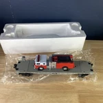 Mth Railking 30-7629 Transport Flatcar W/fire Truck O-gauge Nwb. Fixed Price $29.99.