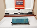 Gauge Lionel Double Door Box Car Bundle Baby Ruth 6014, Airex 6044, Bank 6050. Fixed Price $40.00.