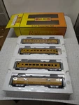 Vtg. Unused Mth Rail King 30-67085 Union Pacific "4- Car Passenger Set" Gauge. Fixed Price $239.99.