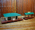 Bachman Plasticville Passenger Station Freight Kit Snap Fit Gauge Circa 1950. Fixed Price $35.25.
