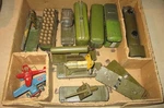 Marx Army Supply Train 11 Car Set, Cannon, Anti-aircraft, Radio, Airplane .... Fixed Price $1130.99.