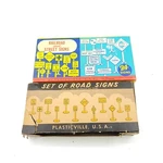 Lot 2PLASTICVILLE Railroad And Street Signs Set 1405 79COMPLETE, 12-A 9NLY 6. Fixed Price $23.99.