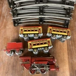 American Flyer Lines Gauge Wind Up Train Engine Passenger Cars Coal Set Track. Fixed Price $200.00.