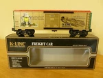 K-line K-641-7403 Holiday Classic Box Car Gauge 1998. Fixed Price $25.00.