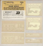 Champ Scale Decal-burlington Northern Jumbo Open Hopper-blk W/wht Let #CN-680. Fixed Price $8.50.