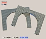 Scale Brick Double Train Tunnel Portal - Model Railroad Scenery. Fixed Price $8.50.