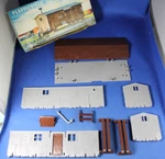 Plasticville O-O27 #1625-100 Railroad Work Car Maroon Never Assembled. Fixed Price $35.00.