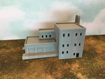 Multi Level Factory With Loading Dock + Dual Stacks - Scale 1:450 1:480 Gauge. Fixed Price $17.95.