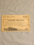 Champ Decals N-62 Missouri Pacific Route Of The Eagle Name Set Scale. Fixed Price $5.99.