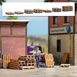 Busch 1810 Ho Scale Wood Pallets Laser-cut Kit -- PKG(12). Fixed Price $22.99.