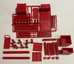 Lionel 6-11728 High Plains Runner 027 Gauge Red Freight Load Parts. Fixed Price $13.99.