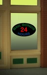 Miller's Bail Bonds Animated Neon Window Sign # 8880 O/O27 Ho Scale. Fixed Price $17.99.