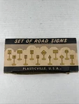 Plasticville 12-A Set Of Road Signs & Scale With Box. Fixed Price $11.66.