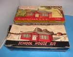 2 Plasticville Scale 1950'S School House Kit & Box Or Train Slot Car. Fixed Price $13.50.