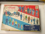 1619 100 Vintage Plasticville O/s Scale Citizens Figures Set 24 With Paint Kit. Fixed Price $19.99.