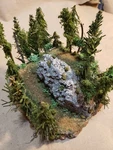 Rocky Knob Terrain For Wargames, Ho Scale Model Train Scenery Layouts, Trees. Fixed Price $16.95.
