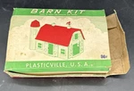 Vintage Plasticville Barn Kit BN-1 Scale Train 1957 Complete The Box. Fixed Price $14.99.