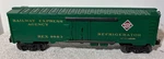 Lionel 9863 Rea Refrigerator Boxcar, Spring Trucks, No. Fixed Price $12.00.
