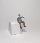 Arttista #1237 - Man Sitting W/arm Resting Scale Figure Model Trains New. Fixed Price $10.50.