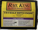 Mth Railking Scale 8 Steam Switch Engine With Proto-sounds Rk 1111 Lp. Fixed Price $245.99.