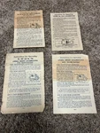 Lionel (4) Postwar Engine Instruc Sheets (2037-16 244-4 2035-13 682-16). Fixed Price $11.49.