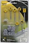 K-line By Lionel 6-21721 Scale Roadway Sign Set Warning Pack (12) 1:48 Sealed. Fixed Price $27.95.