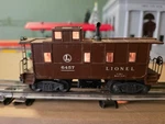 Vintage 1950 Lionel 6457 Brown Caboose Var Post War Gauge Lighted Tested Ob. Fixed Price $8.12.