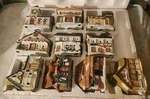 Christmas Village Light Set 10 Porcelain Houses Santas Best Americana Vtg 1994. Fixed Price $72.00.