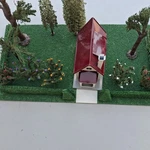 New Lionel/m.t.h. Trains Gauge Landscaped Plot W/bungalow #913 Maroon 11-90077. Fixed Price $104.99.