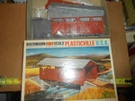 O/O-27 Bachmann Plasticville 1920 Covered Bridge Kit In Box.. Fixed Price $18.00.