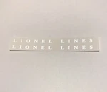 Lionel Lines Post-war 2466/6466W Tender Silver Met. Ltr Water Decals 2P/SET Look. Fixed Price $8.00.